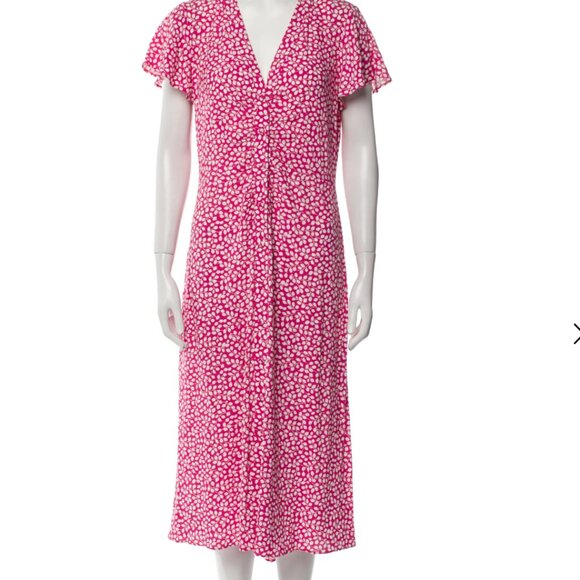 Diane von Furstenberg Floral Print Midi Length Dress - Picture 3 of 3
